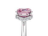 White gold Fancy Pink Asscher  Brilliant Solitaire Engagement Ring with Six-Prong Setting and Classic Band_22
