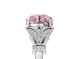 White gold Fancy Pink Asscher  Brilliant Solitaire with Pave Band and Four-Prong Setting_5