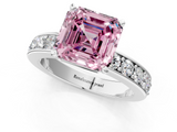 White gold Fancy Pink Asscher  Cut Channel Set Diamond Engagement Ring with Four-Prong Setting_1