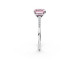 White gold Fancy Pink Asscher  Cut Channel Set Solitaire Engagement Ring with Four-Prong Setting_2