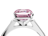 White gold Fancy Pink Asscher  Cut Channel Set Solitaire Engagement Ring with Four-Prong Setting_4