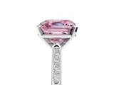 White gold Fancy Pink Asscher  Cut Channel Set Solitaire Engagement Ring with Four-Prong Setting_5