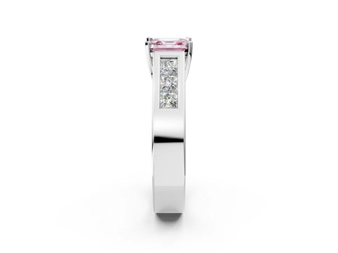 White gold Fancy Pink Asscher Cut Cut Channel Set Solitaire Ring with Four-Prong Setting_26