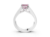 White gold Fancy Pink Asscher Cut Cut Channel Set Solitaire Ring with Four-Prong Setting_27