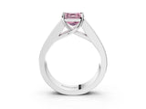 White gold Fancy Pink Asscher Cut Cut Channel Set Solitaire Ring with Four-Prong Setting_39