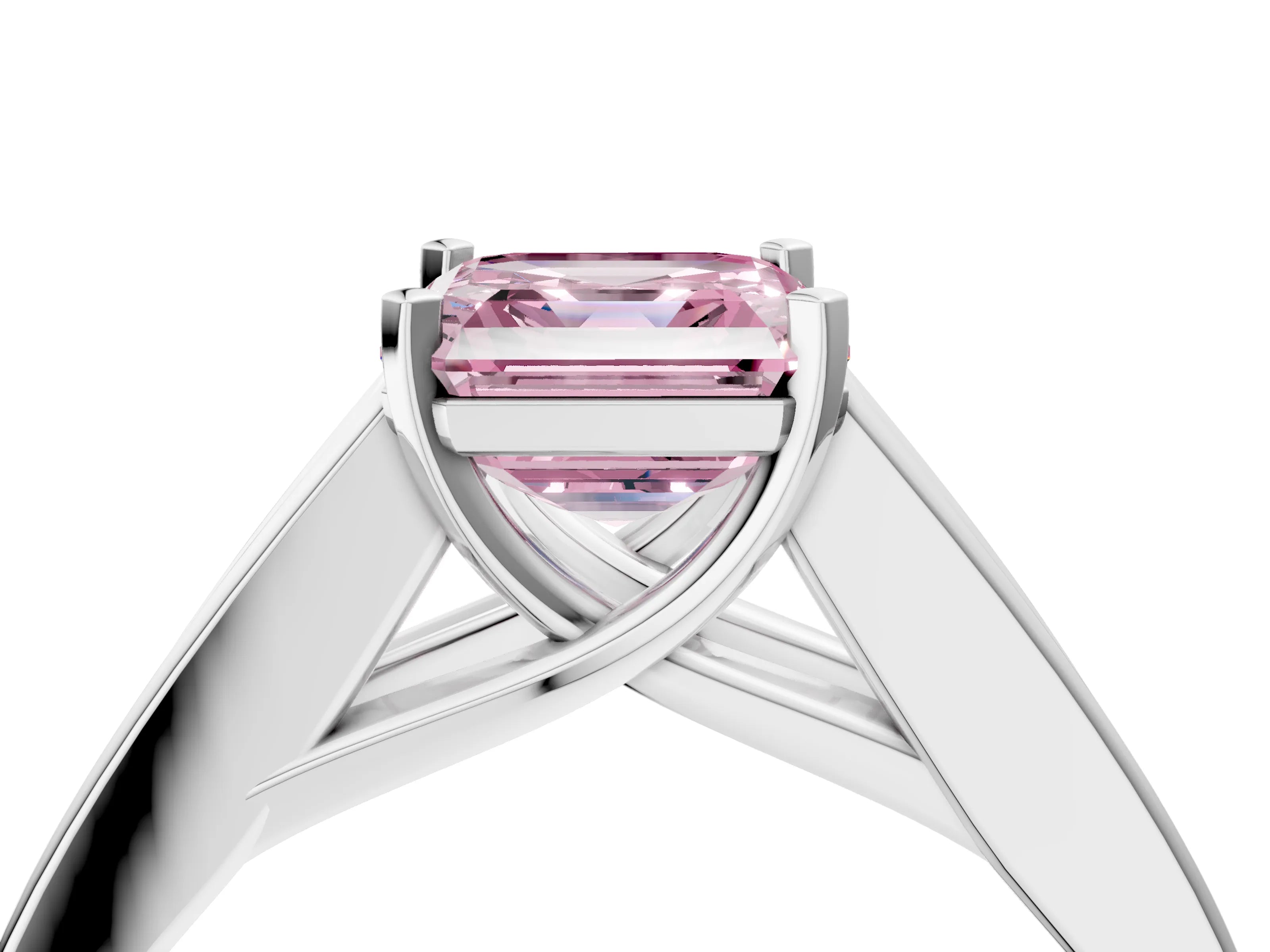 White gold Fancy Pink Asscher Cut Cut Channel Set Solitaire Ring with Four-Prong Setting_40