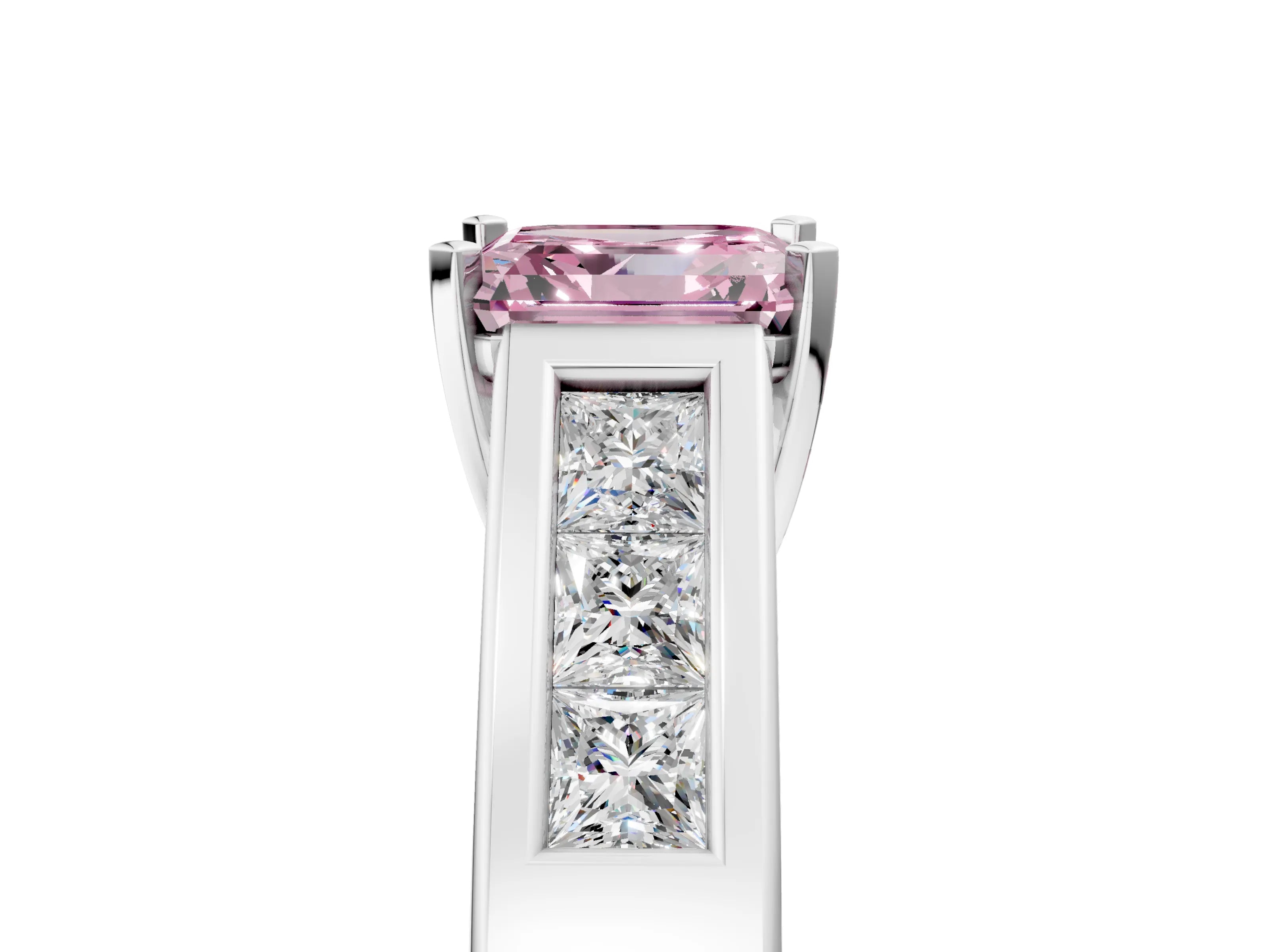White gold Fancy Pink Asscher Cut Cut Channel Set Solitaire Ring with Four-Prong Setting_41