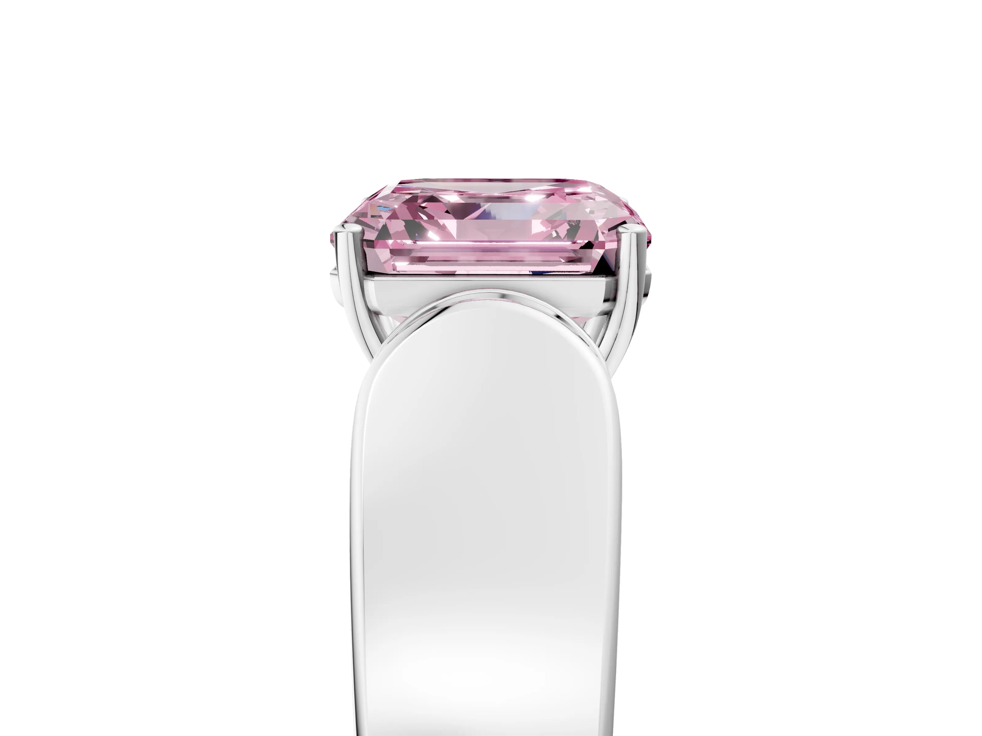 White gold Fancy Pink Asscher Cut Cut Diamond Channel Set Solitaire Ring with Four-Prong Setting_17