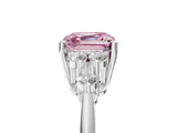 White gold Fancy Pink Asscher Cut Cut Diamond Cluster Ring with Solitaire Band and Four-Prong Setting_41