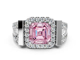 White gold Fancy Pink Asscher Cut Cut Halo Split Shank Prong Set Ring_6