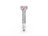 White gold Fancy Pink Asscher Cut Cut Pave Split Shank Engagement Ring with Four-Prong Setting_14
