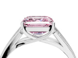 White gold Fancy Pink Asscher Cut Cut Pave Split Shank Engagement Ring with Four-Prong Setting_16