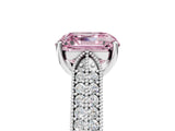 White gold Fancy Pink Asscher Cut Cut Pave Split Shank Engagement Ring with Four-Prong Setting_17