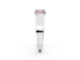 White gold Fancy Pink Asscher Cut Diamond Channel Set Solitaire Ring with Four-Prong Setting_14