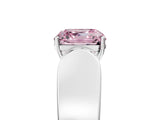 White gold Fancy Pink Asscher Cut Diamond Channel Set Solitaire Ring with Four-Prong Setting_17