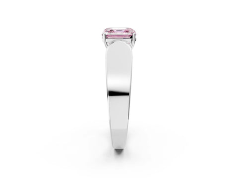 White gold Fancy Pink Asscher Cut Diamond Channel Set Solitaire Ring with Four-Prong Setting_44