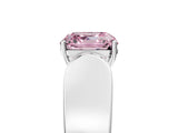 White gold Fancy Pink Asscher Cut Diamond Channel Set Solitaire Ring with Four-Prong Setting_47