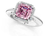 White gold Fancy Pink Asscher  Cut Diamond Halo Engagement Ring with Split Shank and Four-Prong Setting_47