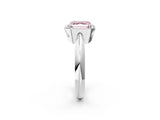 White gold Fancy Pink Asscher  Cut Diamond Halo Engagement Ring with Split Shank and Four-Prong Setting_49