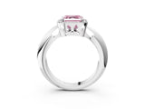 White gold Fancy Pink Asscher  Cut Diamond Halo Engagement Ring with Split Shank and Four-Prong Setting_49