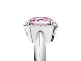 White gold Fancy Pink Asscher  Cut Diamond Halo Engagement Ring with Split Shank and Four-Prong Setting_54