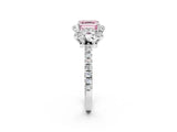 White gold Fancy Pink Asscher Cut Diamond Halo Pave Band with Four-Prong Setting_17