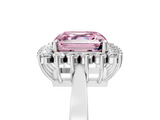 White gold Fancy Pink Asscher  Cut Diamond Halo Ring with Round Brilliant Halo and Solitaire Band_55