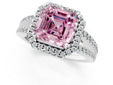 White gold Fancy Pink Asscher Cut Diamond Halo Split Shank Engagement Ring_52