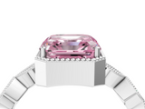White gold Fancy Pink Asscher  Cut Diamond Milgrain Marquise Band with Prong Setting_7