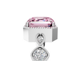 White gold Fancy Pink Asscher  Cut Diamond Milgrain Marquise Band with Prong Setting_8