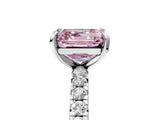 White gold Fancy Pink Asscher  Cut Diamond Pavé Band with Four-Prong Setting_18