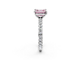 White gold Fancy Pink Asscher  Cut Diamond Pavé Band with Four-Prong Setting_20