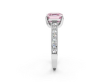 White gold Fancy Pink Asscher  Cut Diamond Pave Band with Four-Prong Setting_31