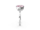 White gold Fancy Pink Asscher Cut Diamond Ring with Side Stones and Four-Prong Setting_83