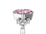 White gold Fancy Pink Asscher Cut Diamond Ring with Side Stones and Four-Prong Setting_87