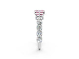 White gold Fancy Pink Asscher Cut Diamond Side Stone Engagement Ring with Four-Prong Setting_38