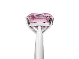 White gold Fancy Pink Asscher Cut Diamond Solitaire Engagement Ring with Cathedral Setting and Four-Prong Mount_29