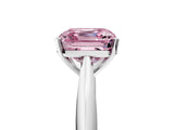 White gold Fancy Pink Asscher Cut Diamond Solitaire Engagement Ring with Cathedral Setting and Four-Prong Mount_35