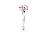 White gold Fancy Pink Asscher Cut Diamond Solitaire Engagement Ring with Four-Prong Setting and Classic Band_67
