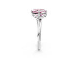 White gold Fancy Pink Asscher Cut Diamond Solitaire Engagement Ring with Four-Prong Setting and Classic Band_73