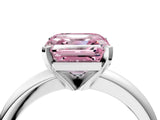White gold Fancy Pink Asscher Cut Diamond Solitaire Engagement Ring with Round Band and Four-Prong Setting_118