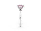 White gold Fancy Pink Asscher Cut Diamond Solitaire Ring with Six-Prong Setting and Classic Band_37