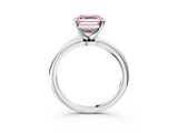 White gold Fancy Pink Asscher Cut Diamond Solitaire Ring with Six-Prong Setting and Classic Band_38