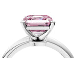 White gold Fancy Pink Asscher Cut Diamond Solitaire Ring with Six-Prong Setting and Classic Band_40