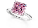 White gold Fancy Pink Asscher Cut Diamond Solitaire Ring with Six-Prong Setting and Classic Band_43