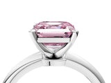 White gold Fancy Pink Asscher Cut Diamond Solitaire Ring with Six-Prong Setting and Classic Band_46