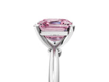 White gold Fancy Pink Asscher Cut Diamond Solitaire Ring with Six-Prong Setting and Classic Band_46