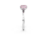White gold Fancy Pink Asscher Cut Diamond Solitaire Ring with Thin Band and Prong Setting_51