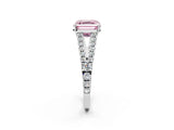 White gold Fancy Pink Asscher Cut Diamond Split Shank Pavé Engagement Ring with Four-Prong Setting_31