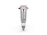 White gold Fancy Pink Asscher  Cut Halo Diamond Engagement Ring with Split Shank and Four-Prong Setting_52